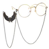 Bronze-colored metal non-slip chain, with eagle, for glasses and masks GL142