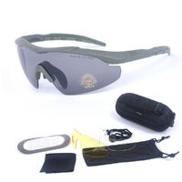 Safety shockproof tactical goggles +3 caps DGSR11