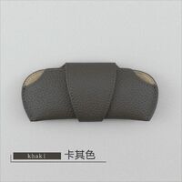 Genuine leather glasses case with microfiber lining ZY018