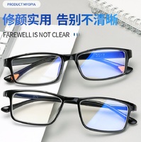 Plastic glasses for myopia, with Blue ray cut protection, diopters from 0.00 to -4.00, RMC=62-64, KY3019近视