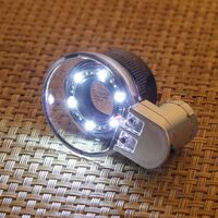 Portable pocket magnifier with backlight 7103A, diameter: 21 mm, magnification: 20X