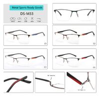 Nylor metal sport eyeglasses frame for men with 360° rotating spring hinges Big City DS-M33