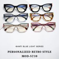 Plastic frame with anti-blue light protection lenses, with spring hinges Elit 5739-EL