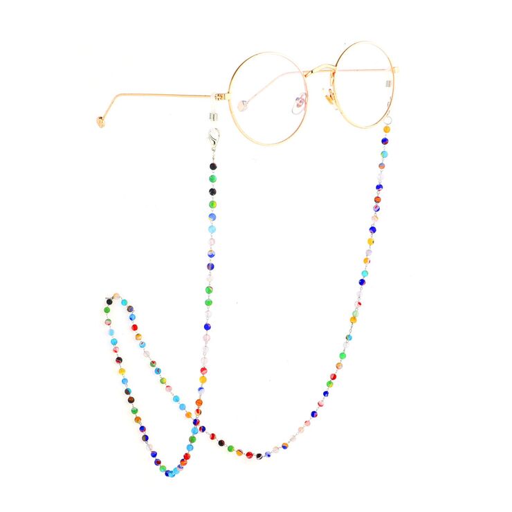 Metal non-slip chain with glass beads for glasses and masks GL907