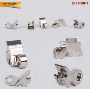 Шарнир с одинарной петлёй для ремонта пластиковых оправ 脚链SHARNIR-1 угол наклона петли 180°