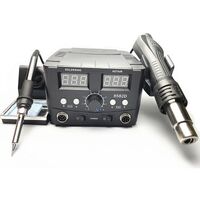 Паяльная станция 2 в 1, электрический паяльник + фен строительный (термофен) 8582D