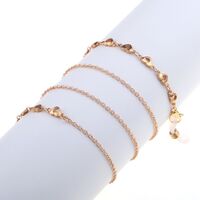 Gold-colored metal non-slip chain, with hollow heart, for glasses and masks GL794