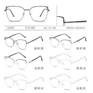 Оправа для очков металл + ацетат с флексом Landi LD-G19-002