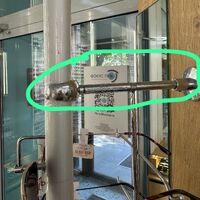 Glasses holder, spare part for stands, displays and showcases for glasses