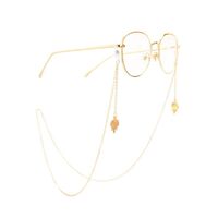 Металлическая нескользящая цепочка золотого цвета, с подвеской в виде конфет со стразами, для очков и масок GA024