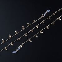 Metal non-slip chain, with gold beads, for glasses and masks GL935