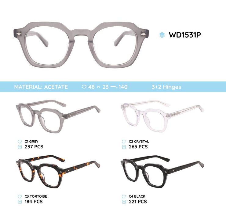 Plastic acetate eyeglasses frame for women WD1531P