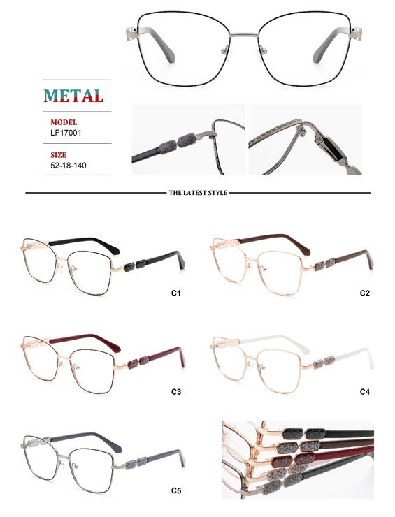Metal frames for glasses with spring hinges Big City LF17001