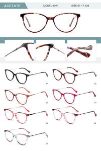 Plastic acetate frame for women with spring hinges 7071-DA