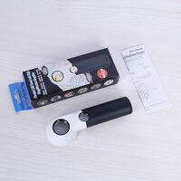 Magnifier with universal backlight, magnifying glass with handle 306L-XX, diameter: 30 mm and 21 mm, magnification: 16Х, 30X