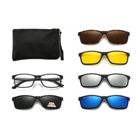 Оправы El Dorado с комплектом поляризационных солнцезащитных насадок на магните 2215A 每套5件