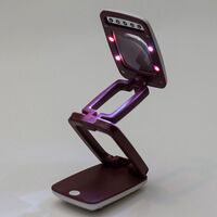 Folding magnifier with universal backlight 7021-XX, dimensions: 52*47 mm, magnification: 3Х