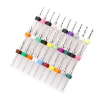 Set of drills made of tungsten steel with cylindrical shanks, 0.1-3 mm