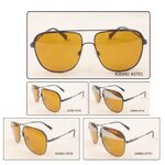 Metal polarized sunglasses with yellow lenses for drivers PaulRolf 820092