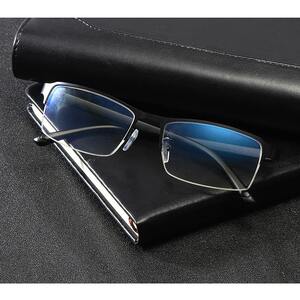 Metal eyeglasses F1689, diopters from 0.00 to -6.00, not centered