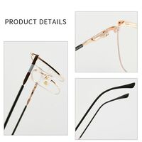Combined frame (metal + TR90) or glasses with blue light protection, with spring hinges FA87167