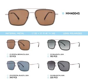 Metal frame polarized sunglasses MM4004S