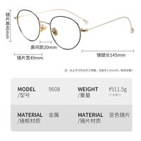 Photochromic glasses with blue light and UV protection 9608-GT