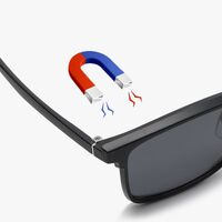 TR90/PC plastic frame + 5 polarized sun protection magnet clip-on set + leather bag El Dorado EL2372A