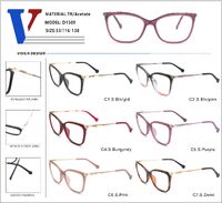 Оправа пластиковая из ацетата TR90 + металл с флексом D1509-DA