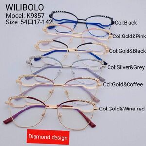 Metal ultrathin frames Wilibolo, with rhinstones K9857