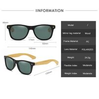 Polarized bamboo sunglasses with UV400 protection 1501-GT