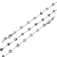 Цепочка для очков из нержавеющей стали с шестигранной жемчужиной GS050