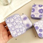 Soft contact lens kit XY5055紫色笑脸兔花