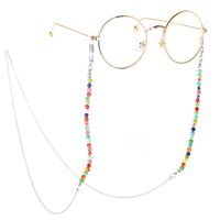 Metal non-slip chain, with glass beads, for glasses and masks GL177