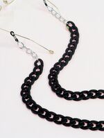 Matte black acrylic eyeglass chain GB052