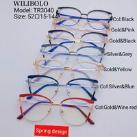 Оправа металл + TR90 ультратонкая женская с флексом Wilibolo TR3040