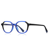 Optical frame student glasses, two-color, fashion, cross-border plastic frames for glasses TR90+CA material (flex hinges) FOCUS FCS20213