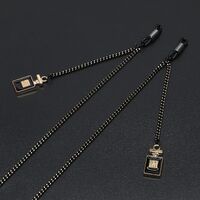 Black-colored metal non-slip chain, with pendant perfume bottle, for glasses and masks GL670