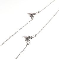 Silver-colored metal non-slip chain, with reindeer, for glasses and masks GL052