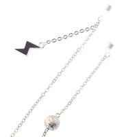 Metal non-slip chain, with pendant lightning and pearl, for glasses and masks GL189