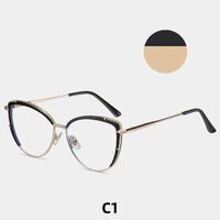 Combined frame (metal + TR90) or glasses with blue light protection, with spring hinges FA87069