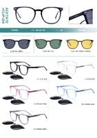 Plastic acetate frame with flex hinges + polarized clip-on Big City F3008S