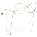 Металлическая нескользящая цепочка, с подвеской со стразами, для очков и масок GL453