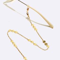 Металлическая нескользящая цепочка золотого цвета, с дисками, для очков и масок GL1633