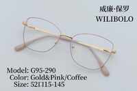 Metal ultrathin women's frames with spring hinges Wilibolo G95-290