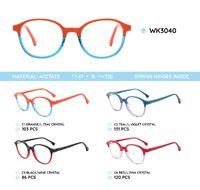 Acetate plastic frames for kids, with spring higes WK3040