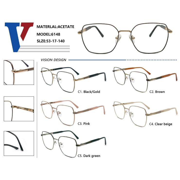 Оправа металлическая + пластик с флексом 6148-DA