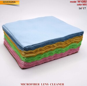 High-density microfiber napkin for glasses lens cleaning W1080, 14*17 cm (price for a pack)