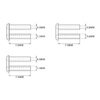 Through bushings for silhouette frames, set of 100 pieces