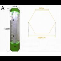 Acrylic floor rotating display stand for glasses, frames, cases and accessories 16000-42, size 160 * 46 cm